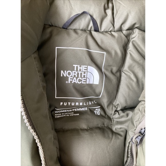 The North Face New Defdown Parka Women's XL FUTURELIGHT Winter Down Jacket Green - Picture 10 of 10